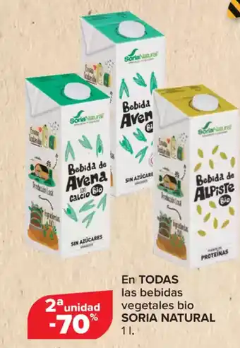 Carrefour SORIA NATURAL En todas las bebidas vegetales bio oferta