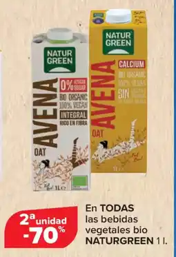 Carrefour NATURGREEN En todas las bebidas vegetales bio oferta