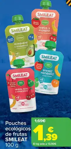 Carrefour SMILEAT Pouches ecológicos de frutas oferta