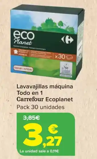 Carrefour CARREFOUR ECO PLANET Lavavajillas máquina Todo en 1 oferta