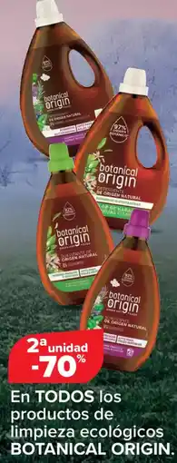 Carrefour BOTANICAL ORIGIN En todos los productos de limpieza ecológicos oferta