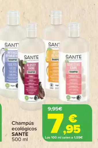 Carrefour SANTE Champús ecológicos oferta