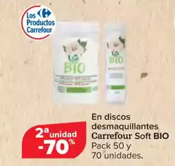 Carrefour CARREFOUR SOFT BIO En discos desmaquillantes oferta