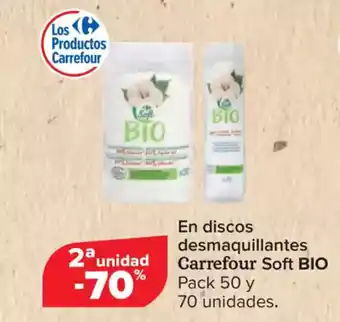 Carrefour CARREFOUR SOFT BIO En discos desmaquillantes oferta