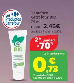 Carrefour CARREFOUR BIO Dentifrico oferta