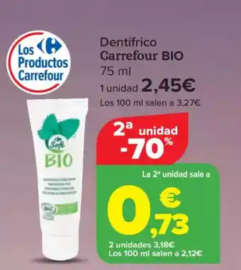 Carrefour CARREFOUR BIO Dentifrico oferta