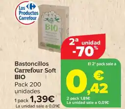 Carrefour CARREFOUR SOFT BIO Bastoncillos oferta