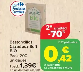 Carrefour CARREFOUR SOFT BIO Bastoncillos oferta