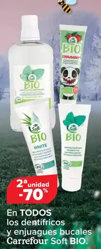 Carrefour CARREFOUR SOFT BIO En todos los dentifricos y enjuagues bucales oferta