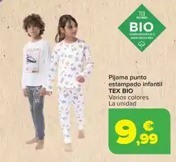 Carrefour TEX BIO Pijama punto estampado infantil oferta