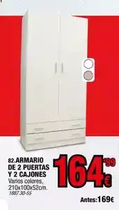 Rapimueble Armario de 2 puertas y 2 cajones oferta