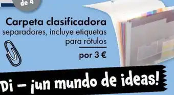 TEDi Carpeta clasificadora oferta