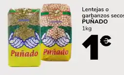 Supeco PUÑADO Lentejas o garbanzos secos oferta