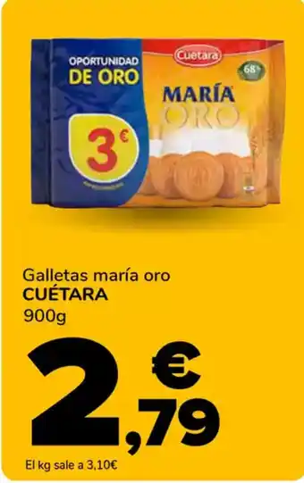 Supeco CUÉTARA Galletas maría oro oferta