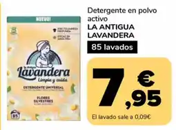 Supeco LA ANTIGUA LAVANDERA Detergente en polvo activo oferta