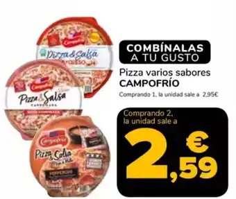 Supeco CAMPOFRÍO Pizza varios sabores oferta