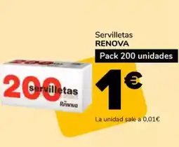 Supeco RENOVA Servilletas oferta