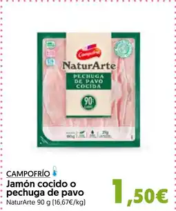 Hiper Usera CAMPOFRÍO Jamón cocido o pechuga de pavo oferta