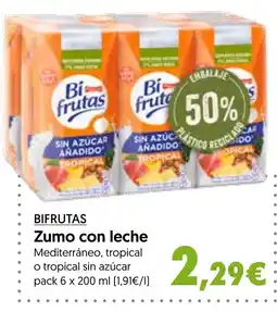 Hiper Usera BIFRUTAS Zumo con leche oferta