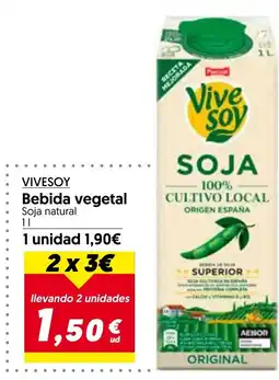 Hiper Usera VIVESOY Bebida vegetal oferta