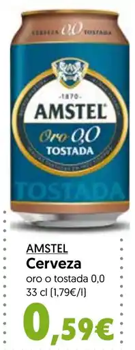 Hiper Usera AMSTEL Cerveza oro o tostada 0,0 oferta