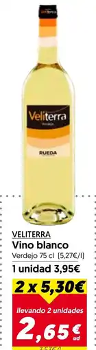 Hiper Usera VELITERRA Vino blanco Verdejo oferta