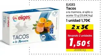 Hiper Usera ELIGES Tacos oferta