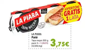 Hiper Usera LA PIARA Paté oferta