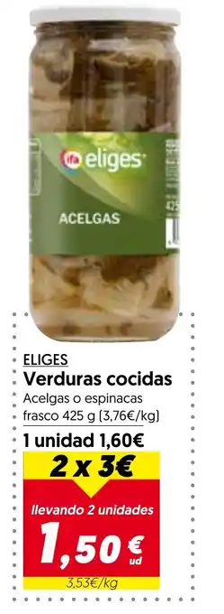 Hiper Usera ELIGES Verduras cocidas oferta