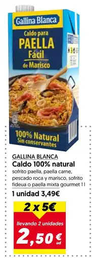 Hiper Usera GALLINA BLANCA Caldo 100% natural oferta