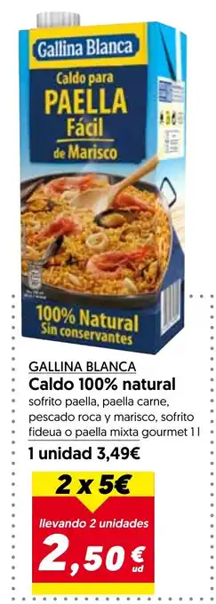 Hiper Usera GALLINA BLANCA Caldo 100% natural oferta