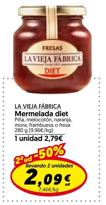 Hiper Usera LA VIEJA FÁBRICA Mermelada diet oferta