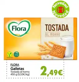 Hiper Usera FLORA Galletas Tostada al horno oferta