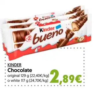 Hiper Usera KINDER Chocolate oferta