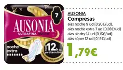 Hiper Usera AUSONIA Compresas oferta