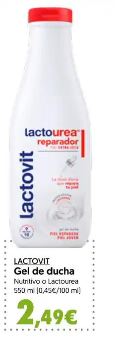 Hiper Usera LACTOVIT Gel de ducha Nutritivo o Lactourea oferta