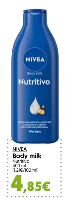 Hiper Usera NIVEA Body milk oferta