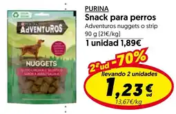 Hiper Usera PURINA Snack para perros Adventuros nuggets o strip oferta