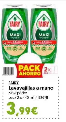 Hiper Usera FAIRY Lavavajillas a mano Maxi poder oferta