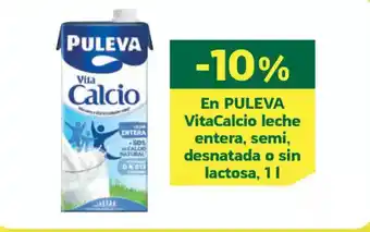 HiperDino PULEVA En VitaCalcio leche entera, semi, desnatada o sin lactosa oferta