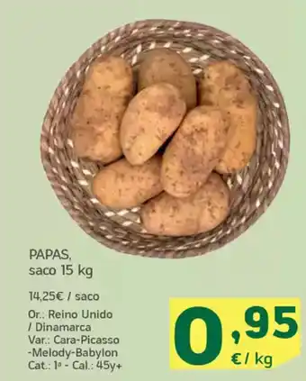 HiperDino Papas, saco oferta