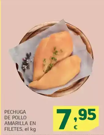 HiperDino Pechuga de pollo amarilla en filetes oferta