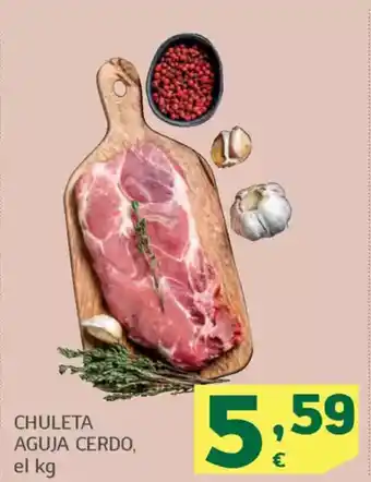 HiperDino Chuleta aguja cerdo oferta