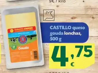 HiperDino CASTILLO queso gouda lonchas oferta