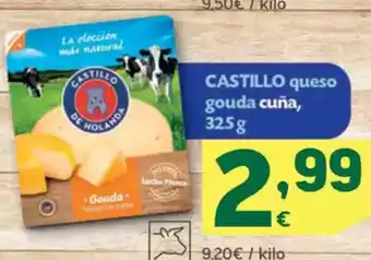 HiperDino CASTILLO queso gouda cuña oferta