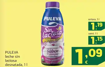 HiperDino PULEVA leche sin lactosa oferta