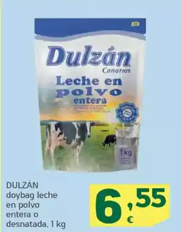 HiperDino DULZÁN doybag leche en polvo entera o desnatada oferta