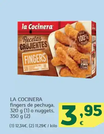 HiperDino LA COCINERA fingers de pechuga o nuggets oferta