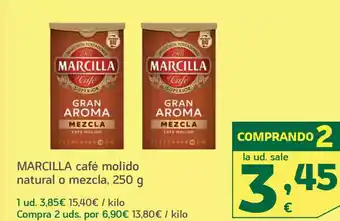 HiperDino MARCILLA café molido natural o mezcla oferta