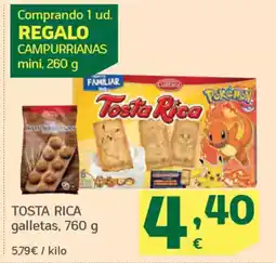 HiperDino TOSTA RICA galletas oferta